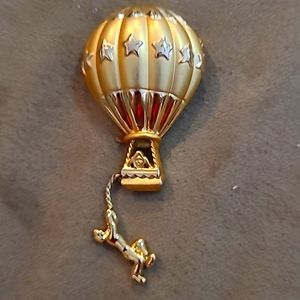 Vintage AJC hot air balloon with man holding rope